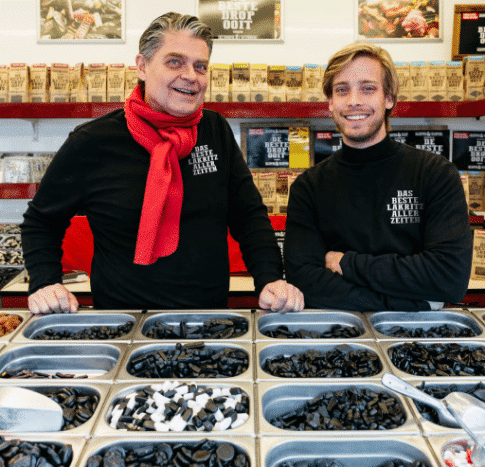 Huub en Willem Klepper op de markt